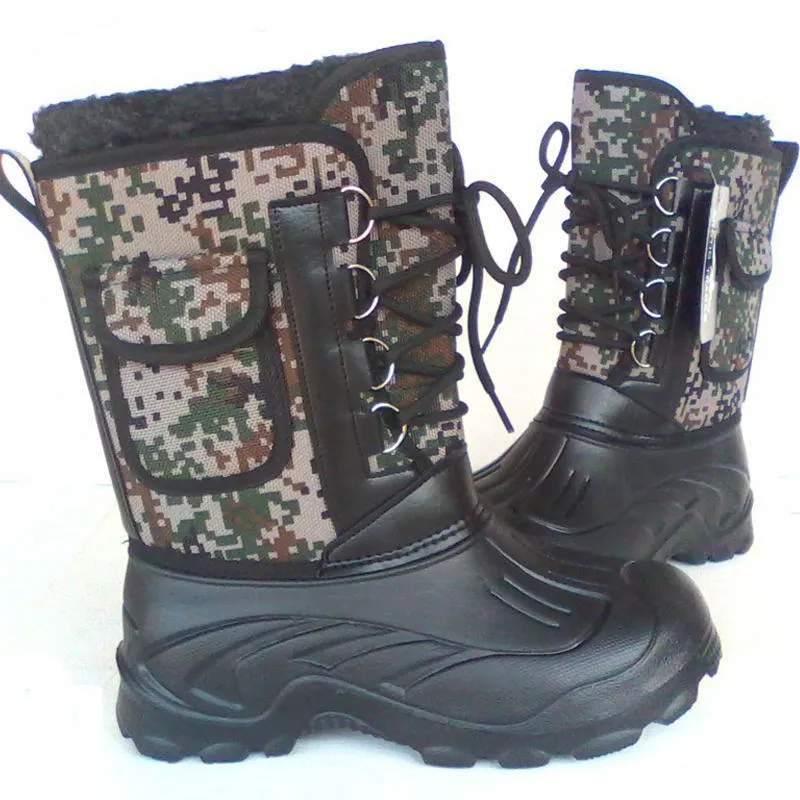 ARCTIC TRACKS Brand Autumn Winter Warm Men Fashion Snow Boots Military Fishing Skiing Waterproof Simple Casual Mid-calf Shoes