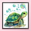 Turtle - 18CT Stamped Cross Stitch 20*20cm/7.87*7.87in