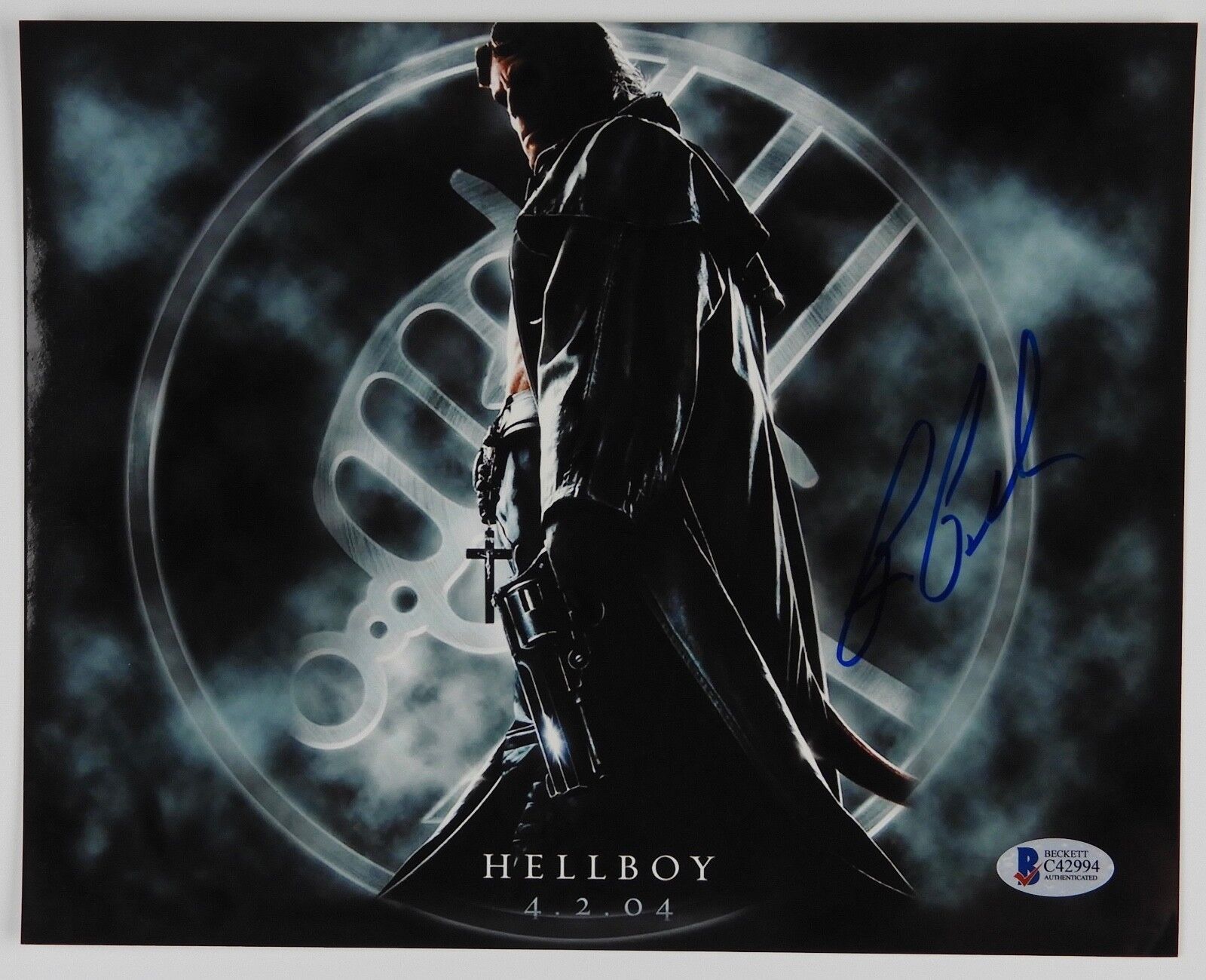 Ron Perlman Hellboy signed autograph Photo Poster painting 8 x 10 BAS COA Beckett