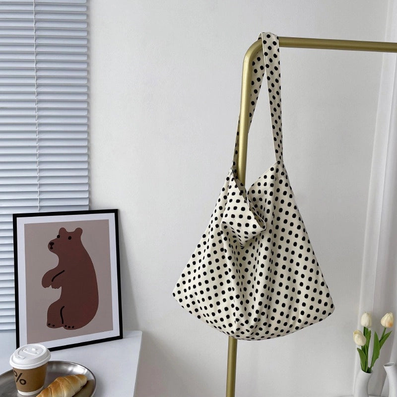 Niche Canvas Bag For Women 2024 New Summer Korean Style Design Sense High Quality Artistic Floral Canvas Bag