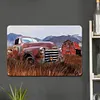 Voiture rouge - Panneaux en &eacute;tain m&eacute;tallique(20*30cm/30*40cm) - Garage