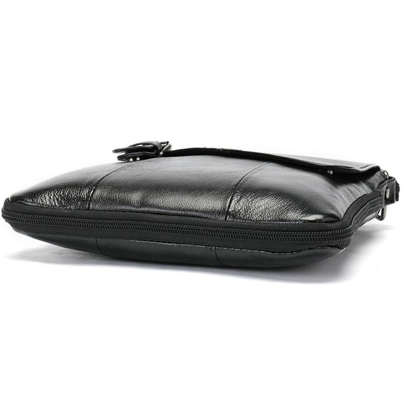Mens Handy Large Capacity Casual Durable Leather Crossbody Bag
