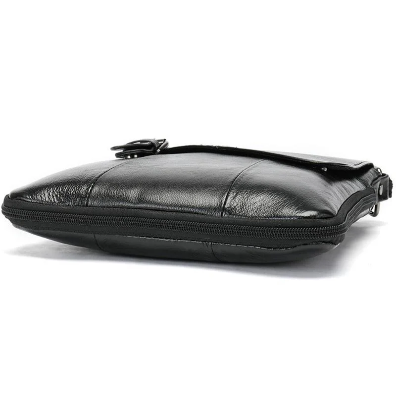 Mens Handy Large Capacity Casual Durable Leather Crossbody Bag