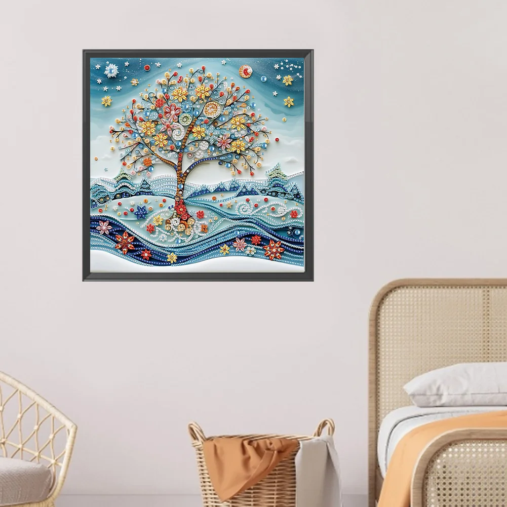 Diamond Painting - Partial Special Shaped Drill - Tree(Canvas|30*30cm)