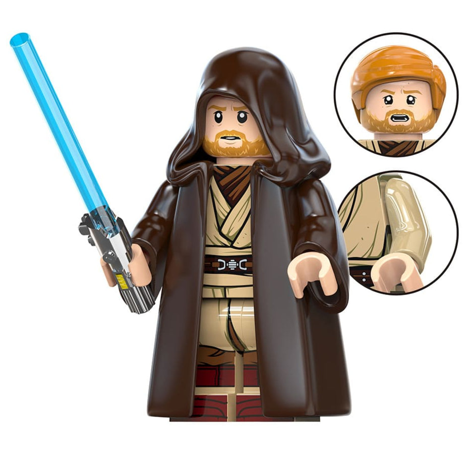 Obi-Wan Kenobi Custom Star Wars Minifigure Minifigure Bricks monstertoys