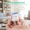 4 Ports USB Color Wall Charger Fast Charging Travel Charger US Plug Adapter