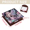 Wooden DIY Fairy Beauty Diamond Painting Kit Note Box with 160 Papers for Office