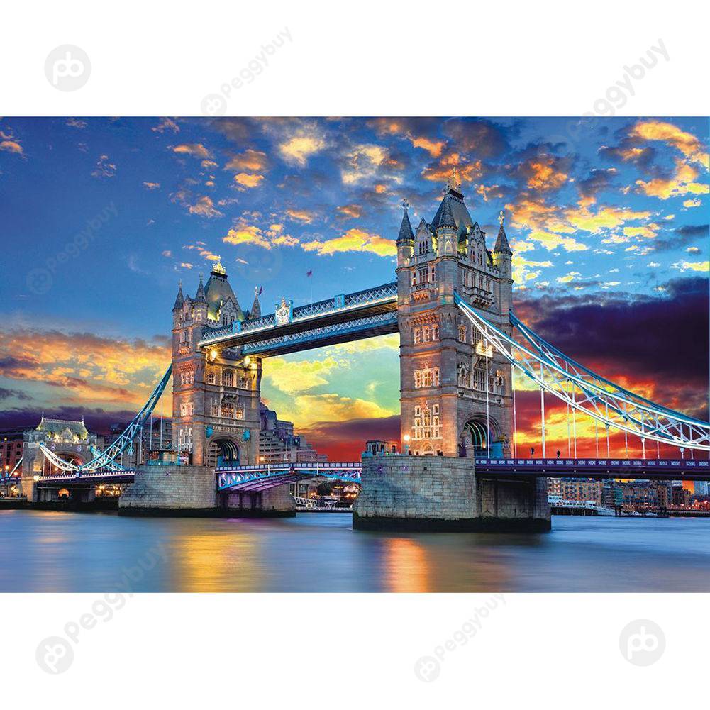 

75 X 50cm 1000 Pieces Paper Jigsaw Puzzles Tower Bridge Assembling Picture, 501 Original