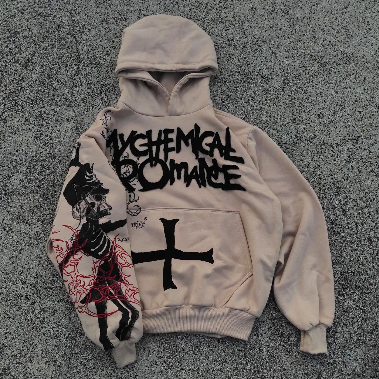 My Chemical Romance Cross Print Long Sleeve Hoodies