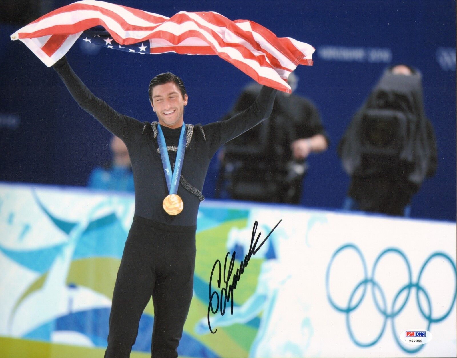 Evan Lysacek Signed 11x14 Photo Poster painting PSA/DNA COA 2010 Vancouver Olympics Gold Picture