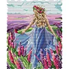 Lavender Girl - 16CT Stamped Cross Stitch 25*30cm/9.84*11.81in