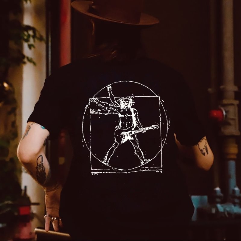 Rock guitarist print designer t-shirt -  UPRANDY