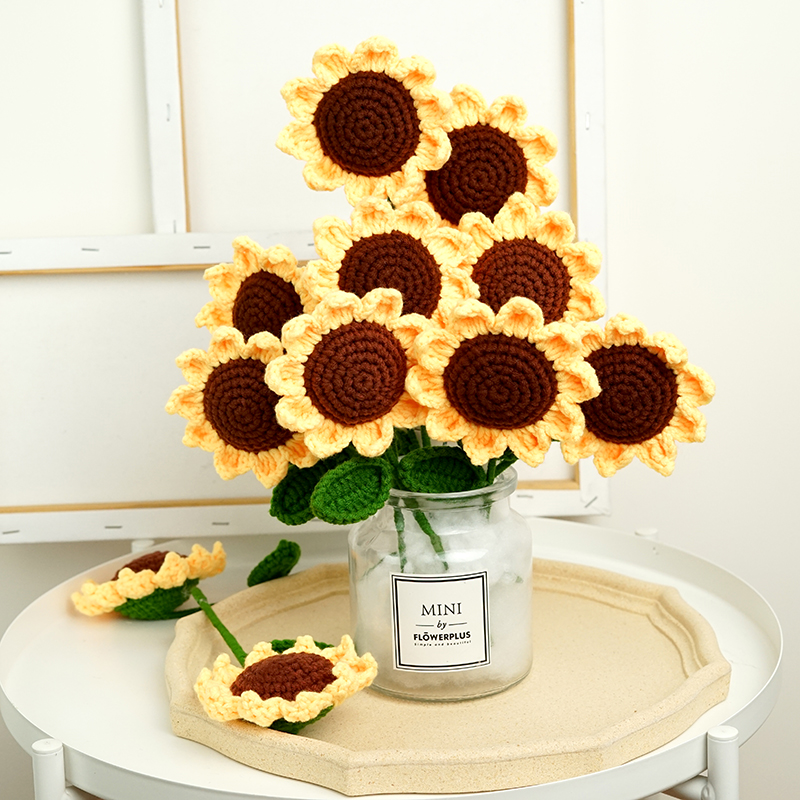 Sunflower Crochet DIY Kit: Handcrafted Knitting Set