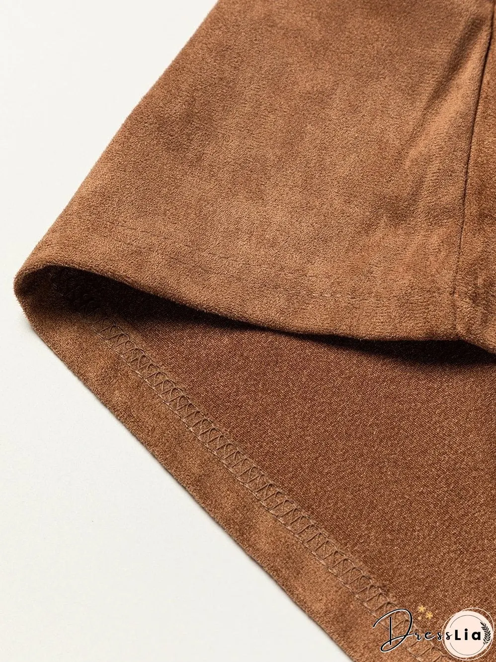 Cozy Brown Aztec Print Patched Pocket Long Sleeve Shirt