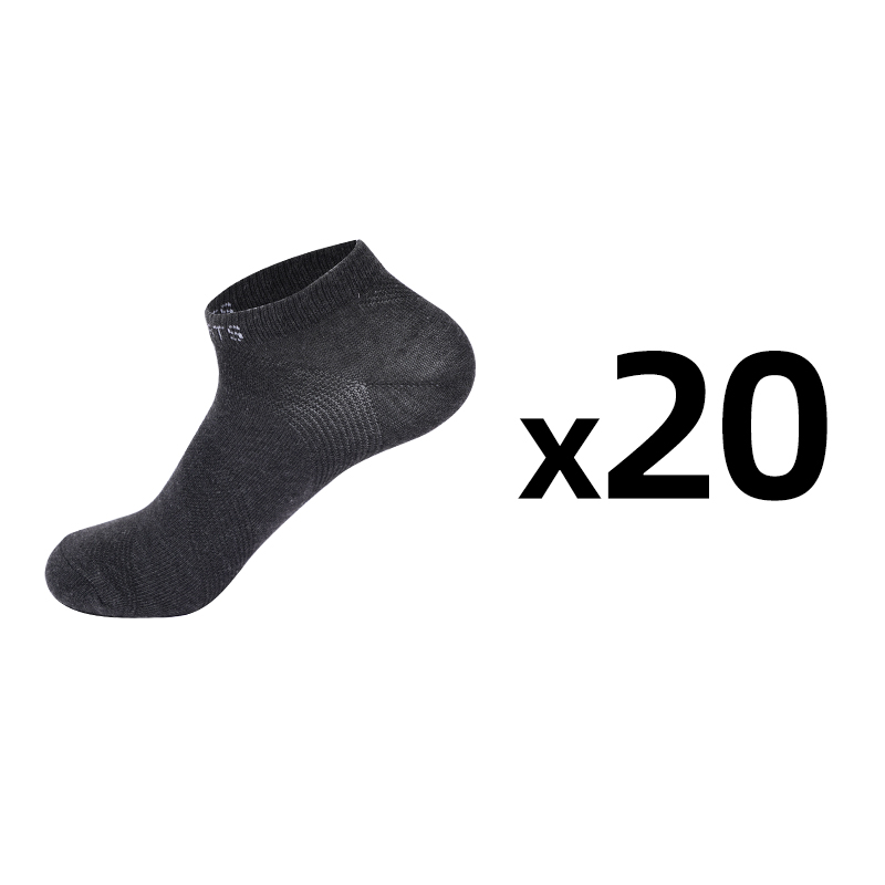 Coasfe 20 Pairs/lot Men Ankle Summer Thin Socks Breathable Cotton Sports Socks Slash Mesh Casual Athletic Cut Short Sokken New Style
