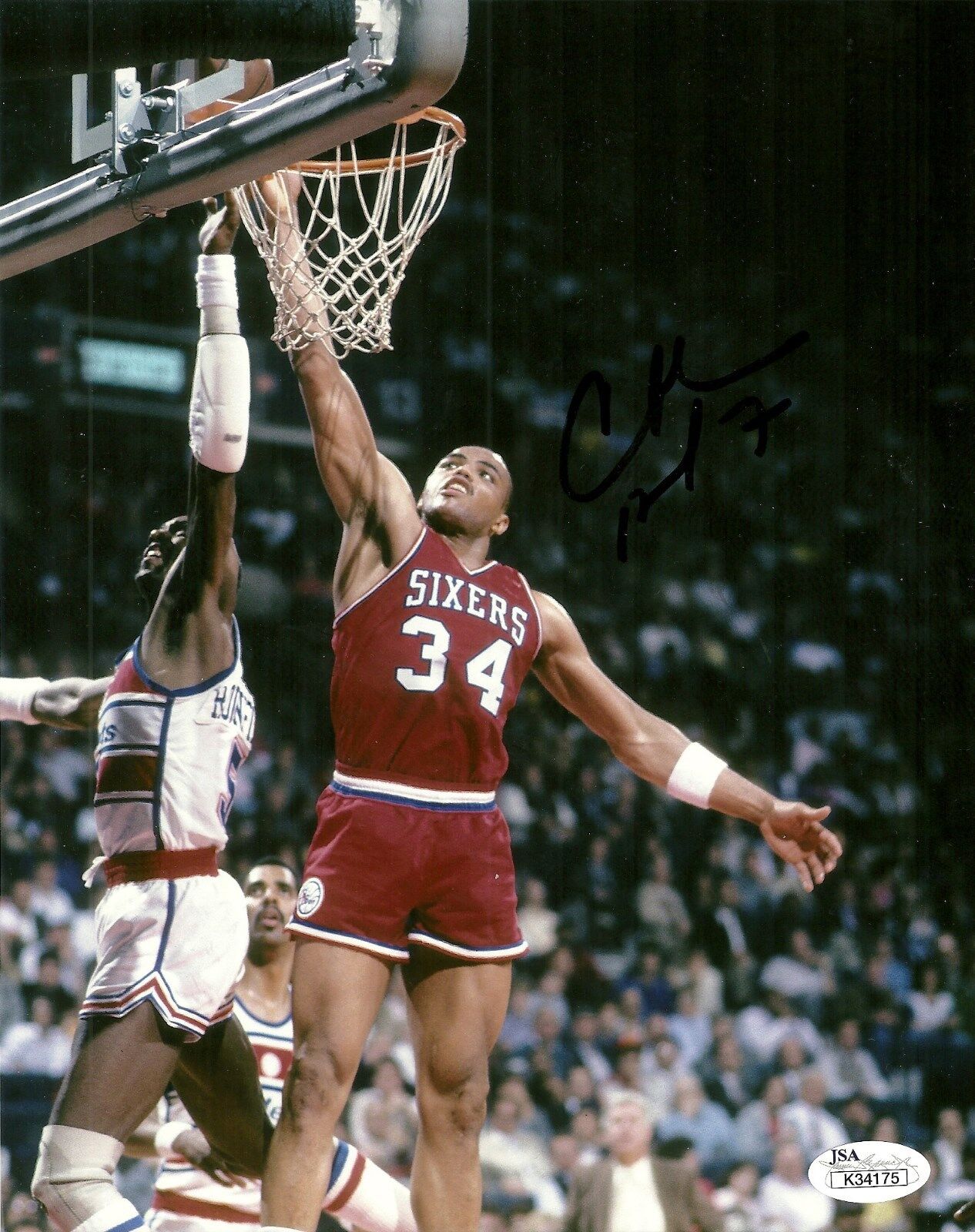 AUBURN CHARLES BARKLEY HAND SIGNED PHILADELPHIA 76ers 8X10 Photo Poster painting W/ JSA COA