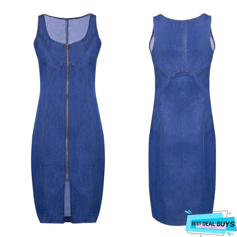Women's Slim Denim Dress Casual Dresses
