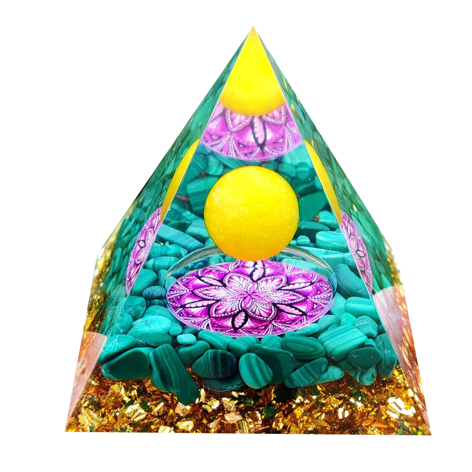 

6cm Natural Orgonite Pyramid Chakra, 501 Original