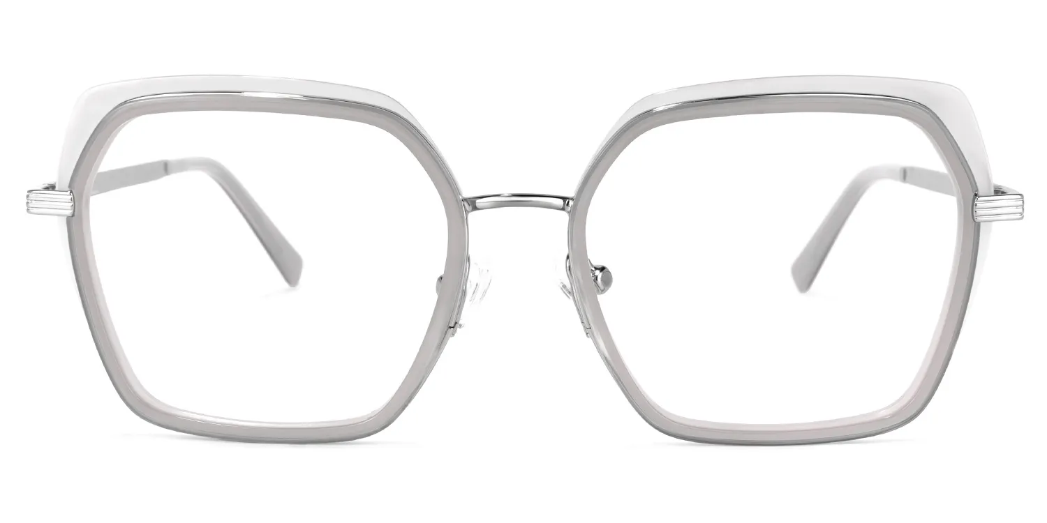 Klara Grau Geometrisch Brille Grau