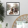(40*40cm)Christmas Snow Scene - Full Round Drill Diamond Painting