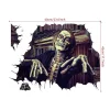 Autocollants de sol et autocollants muraux amovibles 3D pour Halloween