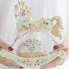 Music Box Rocking Horse--Carousel Rocking Horse with Flowers