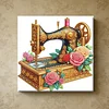 Framed Diamond Painting - Special Shaped - Sewing Machine (25x25cm)