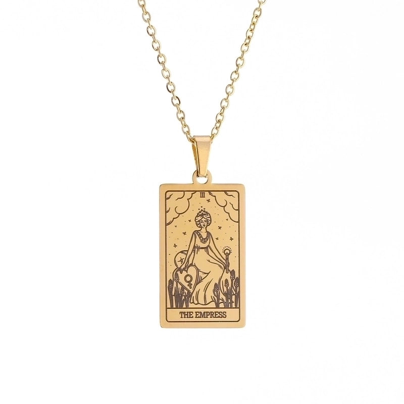 Minimalist Human Tarot 304 Stainless Steel Plating Pendant Necklace