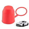 Car Trailer Ball Cap PVC Tow Bar Cap Waterproof for Car Ball Head (Red)