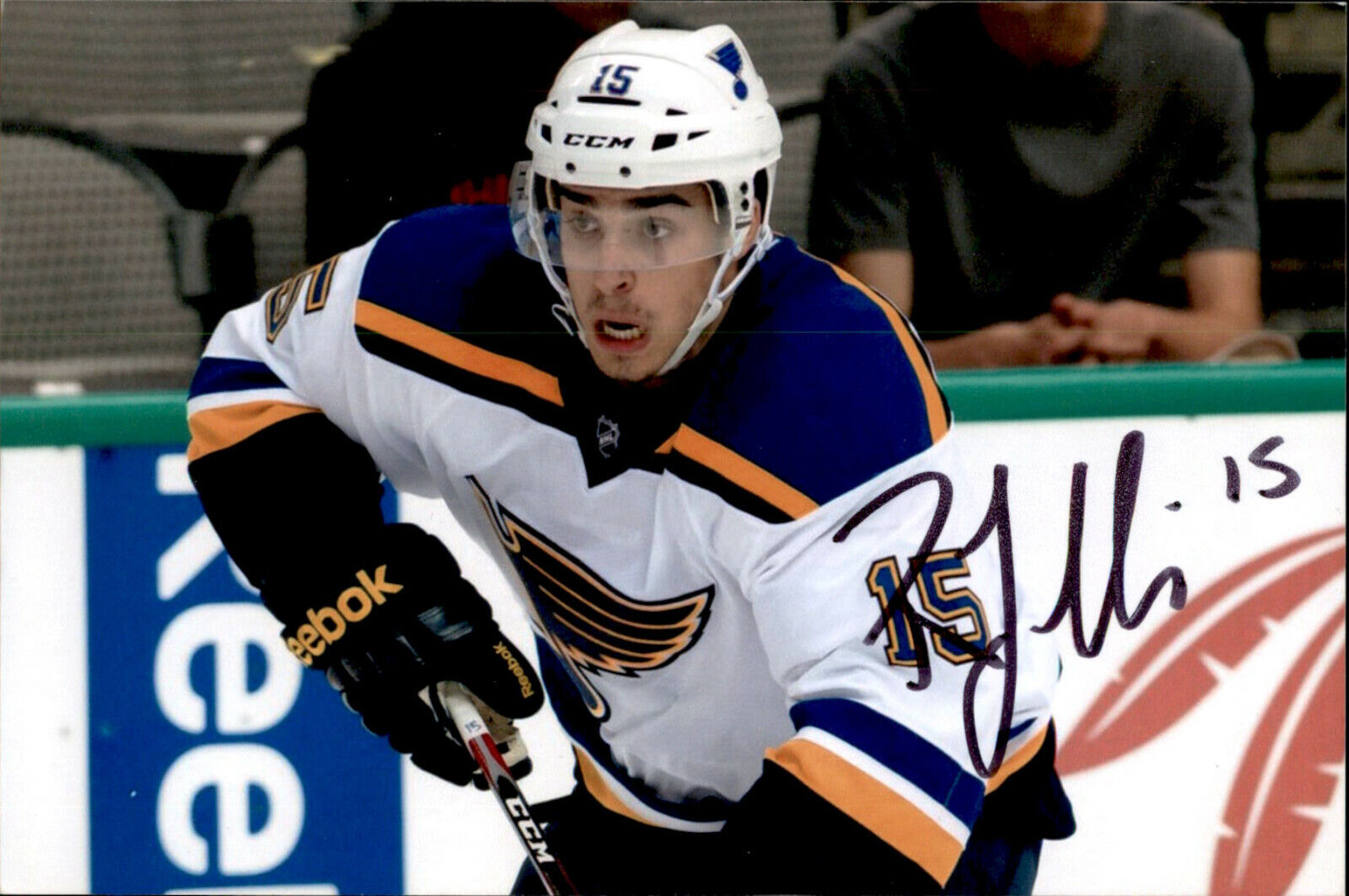 Robby Fabbri SIGNED 4x6 Photo Poster painting ST LOUIS BLUES / DETROIT RED WINGS