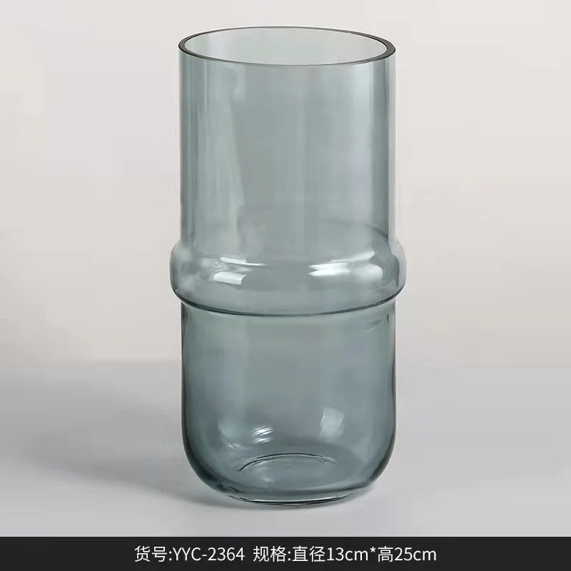 Home Decoration Accessories Vase Flower Nordic Transparent Glass Vase Dried Flower Living Room Decoration Modern Hydroponic Vase