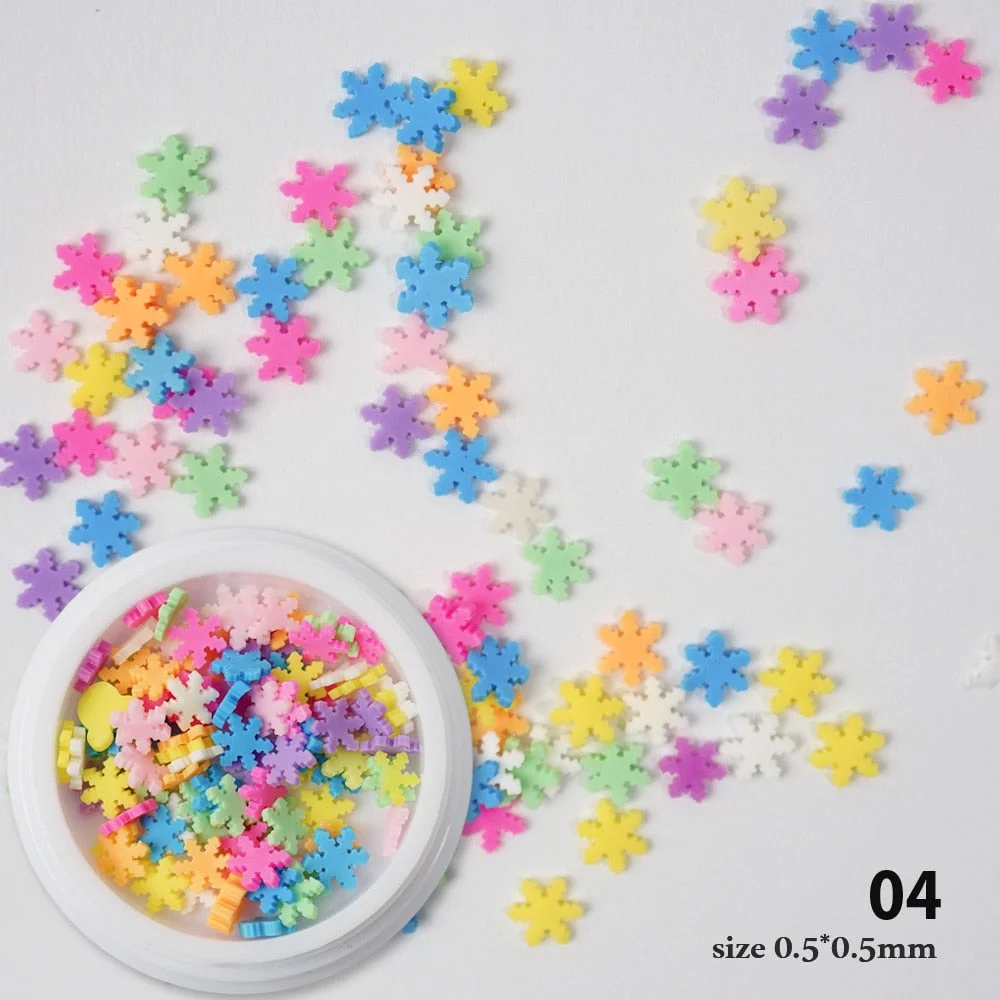 1Bag Mixed Colourful Heart Star Pearl Heart Nail Art Decorations Accessory Soft Nail Art Jewelry Manicure Accessories