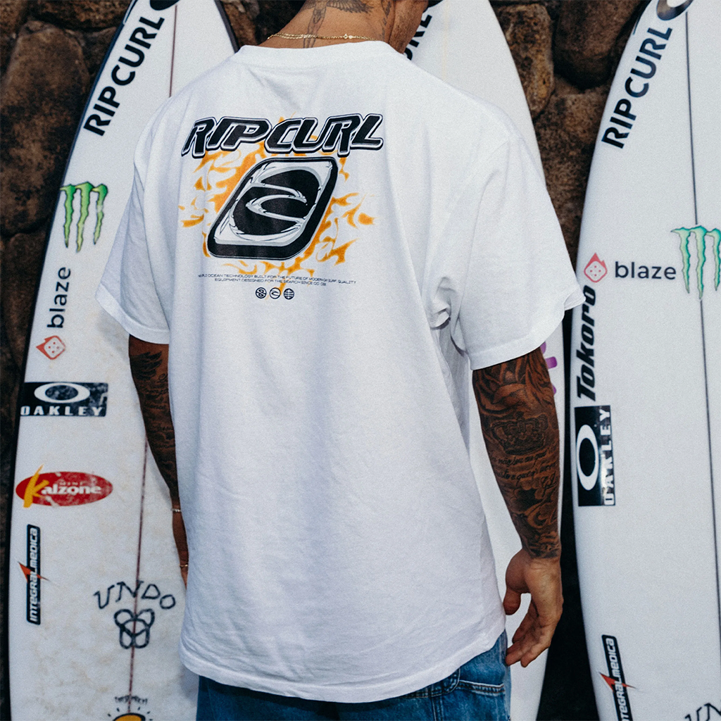 Unisex Rip Curl Surf Poster Beach Loose Short Sleeve Oversized T-Shirt / [blueesa] /