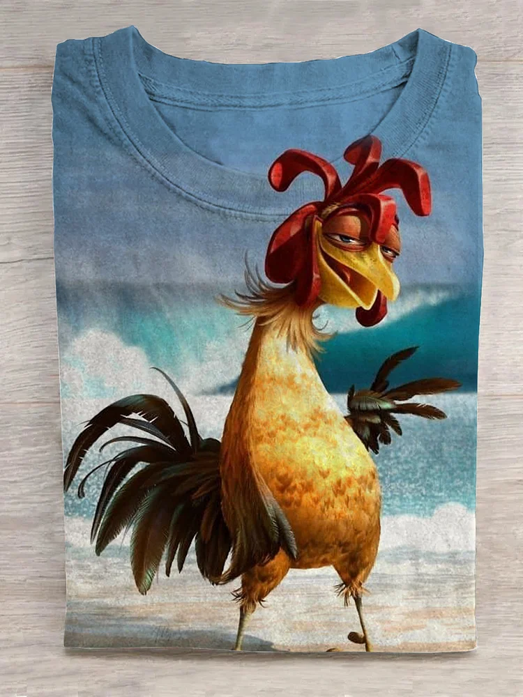 Teecade Teecade Chicken on The Beach T-shirt