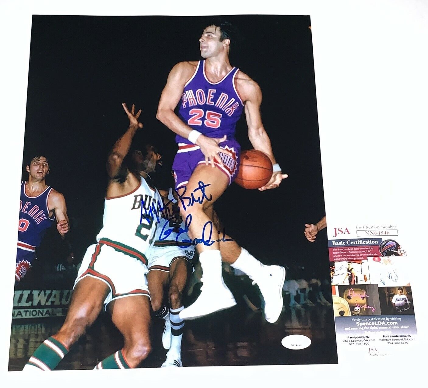 Gail Goodrich signed Phoenix Suns 11x14 Photo Poster painting autographed HOF JSA