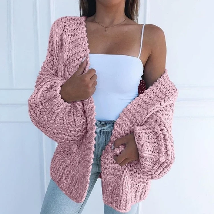 Uveng Cardigan Knitwear Distressed Long Sleeve Loose Sweater