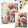 5D DIY Full Square Drill Diamond Painting Cactus Flower Home Decor Art 40x50cm