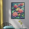 Water Lily Full Stamped Cross Stitch 14CT 2-Strand 33x41cm Backstitch