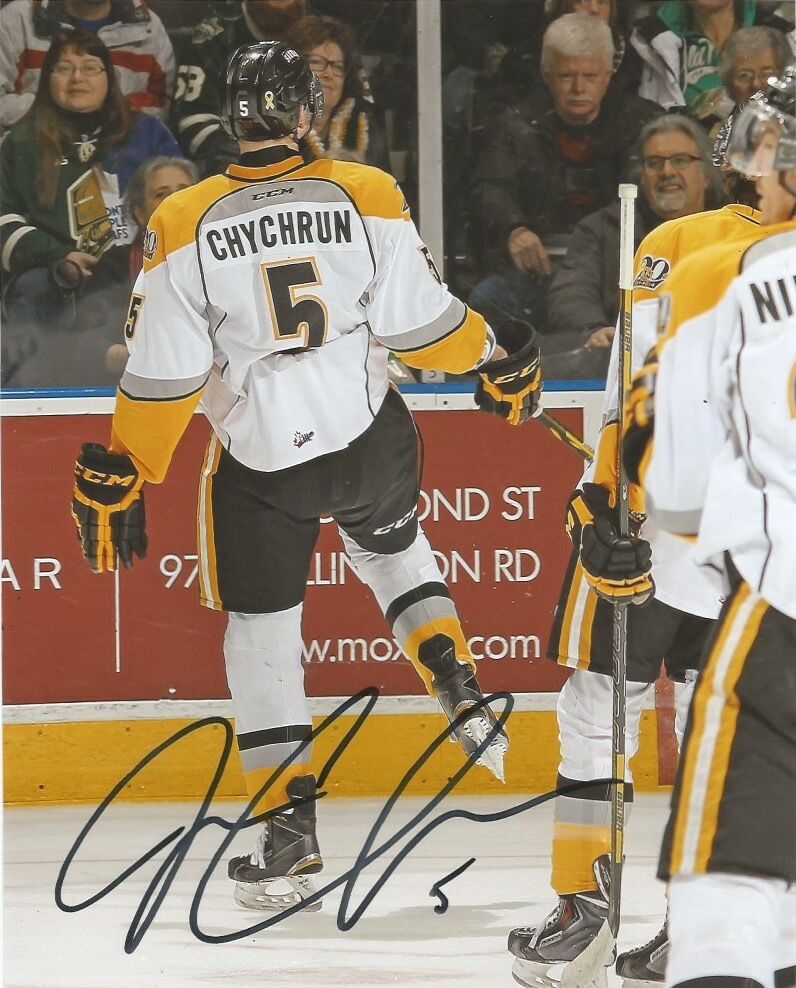 Sarnia Sting Jakob Chychrun Signed Autographed 8x10 CHL Photo Poster painting COA B