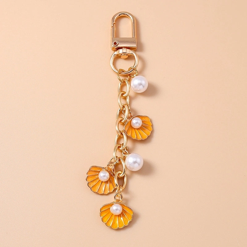 Casual Cute Marine Style Starfish Shell Alloy Inlay Resin Keychain