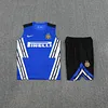 2025/2026 Inter Milan Pre-Match Training Blue Vest+Shorts Football1:1 Thai Quality