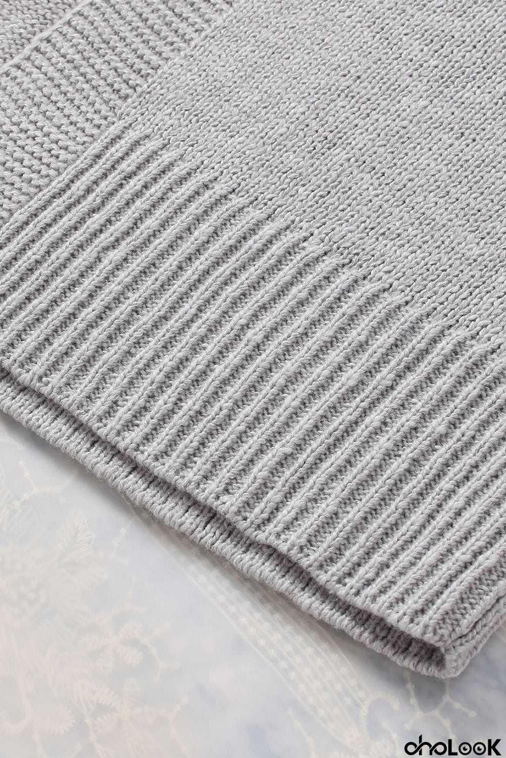 Basic Gray Vest Cardigan Sweater