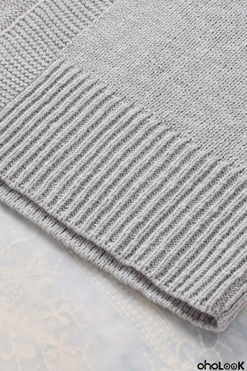 Basic Gray Vest Cardigan Sweater