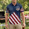 America 250th Anniversary American 1776-2026 Shirt Breathable Stylish Printed Polo Shirt Multi-Purposes Versatile Patriotic Polo Shirt for Friends Family Patriotic Compatriots
