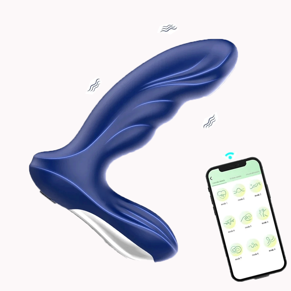 Rillix - Ultra-soft Silicone Sex Toys For Men Butt Plug With 9 Vibrating Modes App Control Prostate Massager Anal Dildo Vibrator By Rose Toy