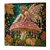 Mushroom Butterfly Girl Framed Special Shape Diamond Painting Kit 25x25cm