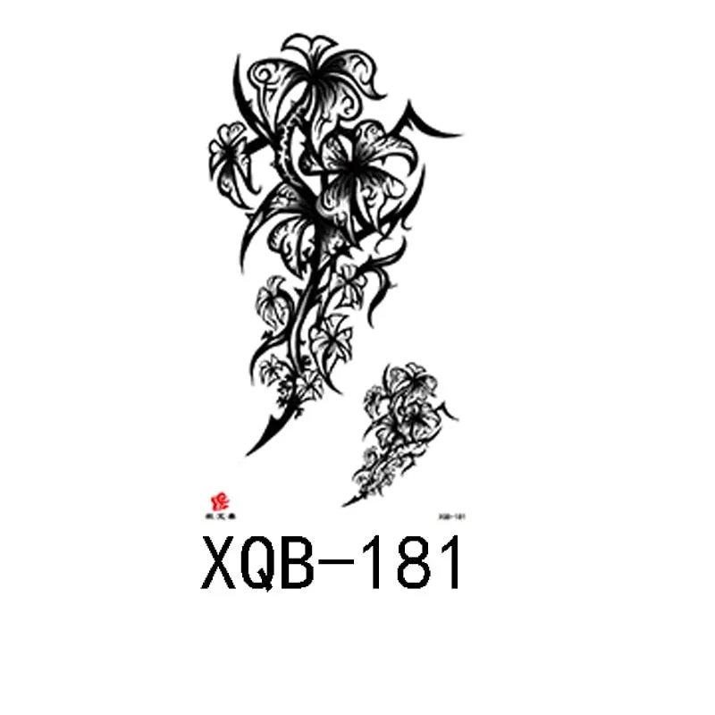 Small full arm waterproof tattoo stickers fierce wolf head animal arm lasting European and American tattoo stickers