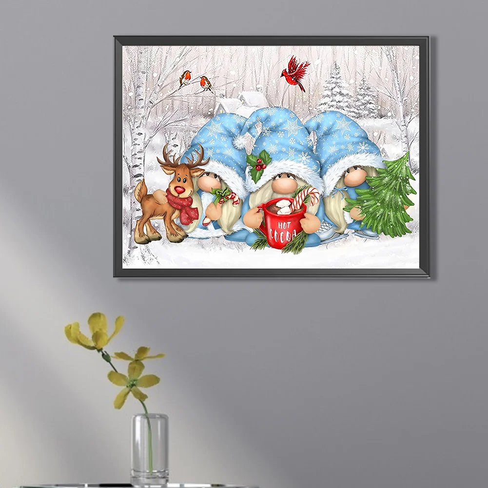 Diamond Painting - Full Square Drill - Winter Gnome(Canvas|40*30cm)
