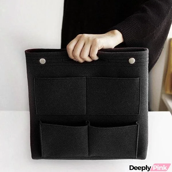 Bag in Bag Multi-pockets Felt Casual Travel Storage Bag