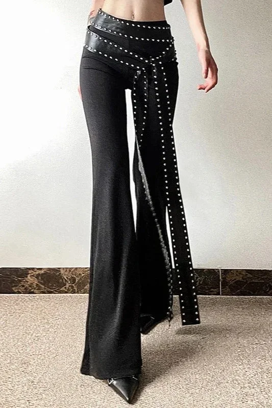 Studded Belt Gothic Punk Cargo Pant